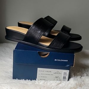 Cole Haan Wesley Demi Wedge Sandal Black US 10.5